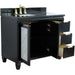 Bellaterra Home Trento 43" 2-Door 3-Drawer Black Freestanding Vanity Set - Luxe Vanity & Tub