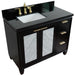 Bellaterra Home Trento 43" 2-Door 3-Drawer Black Freestanding Vanity Set - Luxe Vanity & Tub