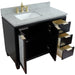 Bellaterra Home Trento 43" 2-Door 3-Drawer Black Freestanding Vanity Set - Luxe Vanity & Tub