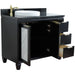 Bellaterra Home Trento 43" 2-Door 3-Drawer Black Freestanding Vanity Set - Luxe Vanity & Tub