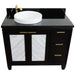 Bellaterra Home Trento 43" 2-Door 3-Drawer Black Freestanding Vanity Set - Luxe Vanity & Tub