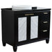 Bellaterra Home Trento 43" 2-Door 3-Drawer Black Freestanding Vanity Set - Luxe Vanity & Tub