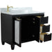 Bellaterra Home Trento 43" 2-Door 3-Drawer Black Freestanding Vanity Set - Luxe Vanity & Tub