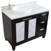 Bellaterra Home Trento 43" 2-Door 3-Drawer Black Freestanding Vanity Set - Luxe Vanity & Tub