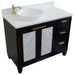 Bellaterra Home Trento 43" 2-Door 3-Drawer Black Freestanding Vanity Set - Luxe Vanity & Tub