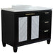 Bellaterra Home Trento 43" 2-Door 3-Drawer Black Freestanding Vanity Set - Luxe Vanity & Tub