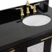 Bellaterra Home Trento 43" 2-Door 3-Drawer Black Freestanding Vanity Set - Luxe Vanity & Tub