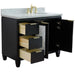 Bellaterra Home Trento 43" 2-Door 3-Drawer Black Freestanding Vanity Set - Luxe Vanity & Tub