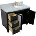 Bellaterra Home Trento 43" 2-Door 3-Drawer Black Freestanding Vanity Set - Luxe Vanity & Tub