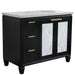 Bellaterra Home Trento 43" 2-Door 3-Drawer Black Freestanding Vanity Set - Luxe Vanity & Tub