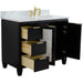 Bellaterra Home Trento 43" 2-Door 3-Drawer Black Freestanding Vanity Set - Luxe Vanity & Tub