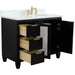 Bellaterra Home Trento 43" 2-Door 3-Drawer Black Freestanding Vanity Set - Luxe Vanity & Tub