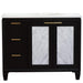 Bellaterra Home Trento 43" 2-Door 3-Drawer Black Freestanding Vanity Set - Luxe Vanity & Tub