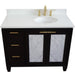 Bellaterra Home Trento 43" 2-Door 3-Drawer Black Freestanding Vanity Set - Luxe Vanity & Tub