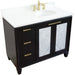 Bellaterra Home Trento 43" 2-Door 3-Drawer Black Freestanding Vanity Set - Luxe Vanity & Tub