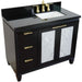 Bellaterra Home Trento 43" 2-Door 3-Drawer Black Freestanding Vanity Set - Luxe Vanity & Tub