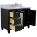 Bellaterra Home Trento 43" 2-Door 3-Drawer Black Freestanding Vanity Set - Luxe Vanity & Tub