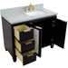 Bellaterra Home Trento 43" 2-Door 3-Drawer Black Freestanding Vanity Set - Luxe Vanity & Tub