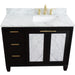 Bellaterra Home Trento 43" 2-Door 3-Drawer Black Freestanding Vanity Set - Luxe Vanity & Tub