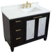 Bellaterra Home Trento 43" 2-Door 3-Drawer Black Freestanding Vanity Set - Luxe Vanity & Tub