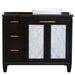 Bellaterra Home Trento 43" 2-Door 3-Drawer Black Freestanding Vanity Set - Luxe Vanity & Tub