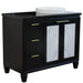 Bellaterra Home Trento 43" 2-Door 3-Drawer Black Freestanding Vanity Set - Luxe Vanity & Tub