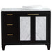 Bellaterra Home Trento 43" 2-Door 3-Drawer Black Freestanding Vanity Set - Luxe Vanity & Tub