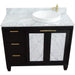 Bellaterra Home Trento 43" 2-Door 3-Drawer Black Freestanding Vanity Set - Luxe Vanity & Tub