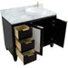 Bellaterra Home Trento 43" 2-Door 3-Drawer Black Freestanding Vanity Set - Luxe Vanity & Tub