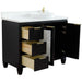 Bellaterra Home Trento 43" 2-Door 3-Drawer Black Freestanding Vanity Set - Luxe Vanity & Tub