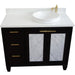 Bellaterra Home Trento 43" 2-Door 3-Drawer Black Freestanding Vanity Set - Luxe Vanity & Tub