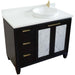 Bellaterra Home Trento 43" 2-Door 3-Drawer Black Freestanding Vanity Set - Luxe Vanity & Tub