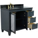 Bellaterra Home Trento 43" 2-Door 3-Drawer Dark Gray Freestanding Vanity Set - Luxe Vanity & Tub