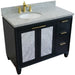 Bellaterra Home Trento 43" 2-Door 3-Drawer Dark Gray Freestanding Vanity Set - Luxe Vanity & Tub