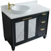 Bellaterra Home Trento 43" 2-Door 3-Drawer Dark Gray Freestanding Vanity Set - Luxe Vanity & Tub