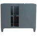 Bellaterra Home Trento 43" 2-Door 3-Drawer Dark Gray Freestanding Vanity Set - Luxe Vanity & Tub