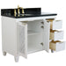 Bellaterra Home Trento 43" 2-Door 3-Drawer White Freestanding Vanity Set - Luxe Vanity & Tub