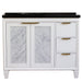 Bellaterra Home Trento 43" 2-Door 3-Drawer White Freestanding Vanity Set - Luxe Vanity & Tub