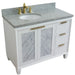 Bellaterra Home Trento 43" 2-Door 3-Drawer White Freestanding Vanity Set - Luxe Vanity & Tub