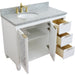 Bellaterra Home Trento 43" 2-Door 3-Drawer White Freestanding Vanity Set - Luxe Vanity & Tub