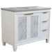 Bellaterra Home Trento 43" 2-Door 3-Drawer White Freestanding Vanity Set - Luxe Vanity & Tub