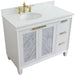 Bellaterra Home Trento 43" 2-Door 3-Drawer White Freestanding Vanity Set - Luxe Vanity & Tub