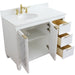 Bellaterra Home Trento 43" 2-Door 3-Drawer White Freestanding Vanity Set - Luxe Vanity & Tub