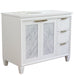 Bellaterra Home Trento 43" 2-Door 3-Drawer White Freestanding Vanity Set - Luxe Vanity & Tub