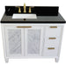 Bellaterra Home Trento 43" 2-Door 3-Drawer White Freestanding Vanity Set - Luxe Vanity & Tub