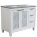 Bellaterra Home Trento 43" 2-Door 3-Drawer White Freestanding Vanity Set - Luxe Vanity & Tub