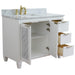 Bellaterra Home Trento 43" 2-Door 3-Drawer White Freestanding Vanity Set - Luxe Vanity & Tub