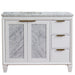 Bellaterra Home Trento 43" 2-Door 3-Drawer White Freestanding Vanity Set - Luxe Vanity & Tub