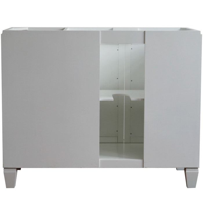 Bellaterra Home Trento 43" 2-Door 3-Drawer White Freestanding Vanity Set - Luxe Vanity & Tub