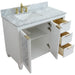 Bellaterra Home Trento 43" 2-Door 3-Drawer White Freestanding Vanity Set - Luxe Vanity & Tub